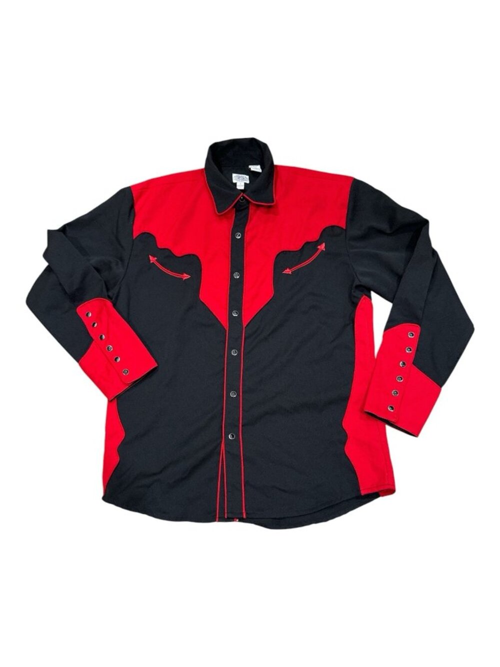Gibson Mens Small Black Western Snap Shirt Cowboy Rodeo
